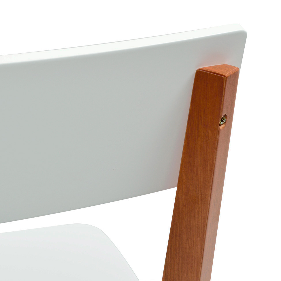 Conjunto de 2 Cadeiras Tóquio Branco e Castanho