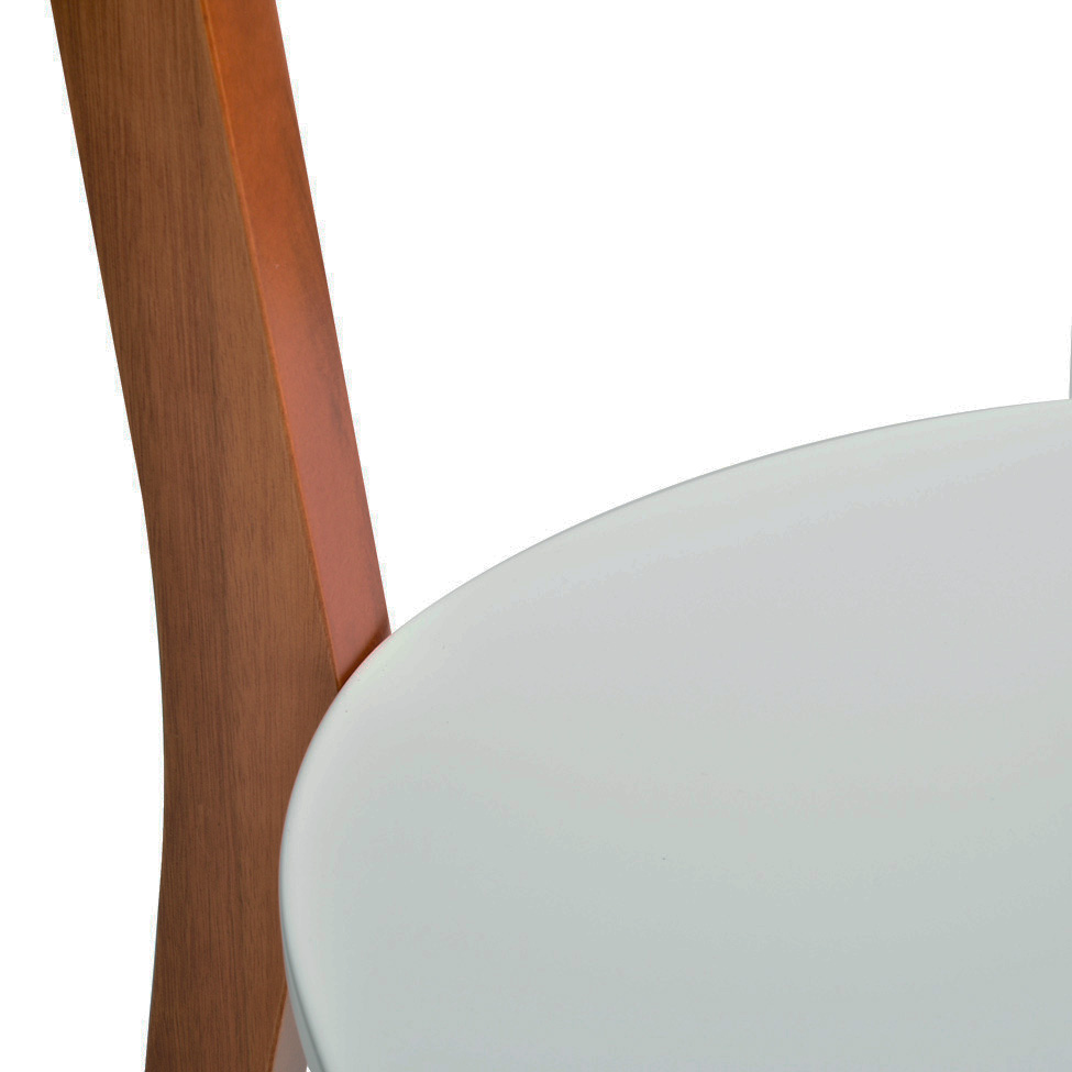 Conjunto de 2 Cadeiras Tóquio Branco e Castanho