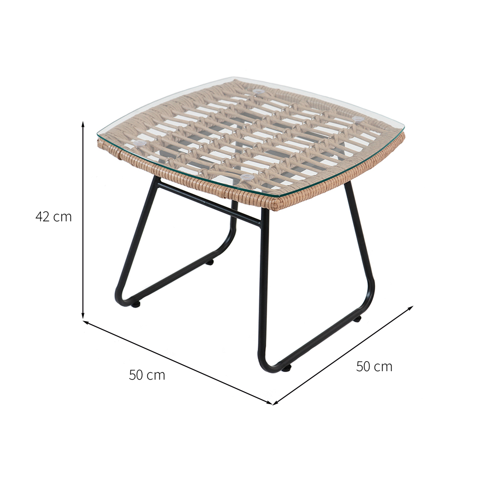 Conjunto de Área Externa Darian Natural e Bege