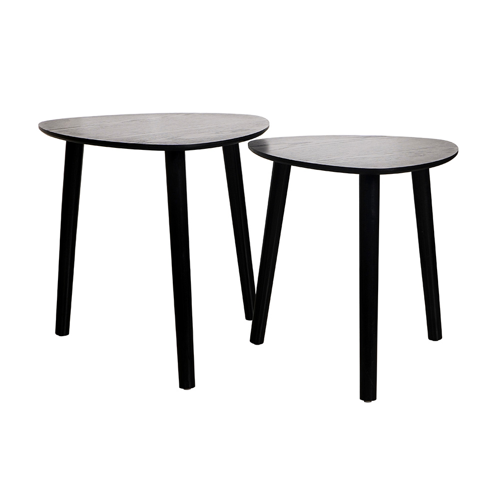 Conjunto de Mesa Lateral Ellie Preta