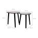 Conjunto de Mesa Lateral Ellie Preta