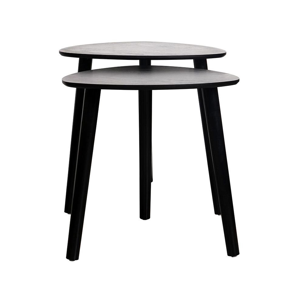 Conjunto de Mesa Lateral Ellie Preta