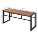 Conjunto de Mesa Wooden com 1 Banco e 2 Cadeiras Preto e Amêndoa