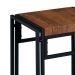 Conjunto de Mesa Wooden com 4 Bancos Preto e Amêndoa