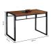 Conjunto de Mesa Wooden com 4 Bancos Preto e Amêndoa