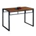 Conjunto de Mesa Wooden com 4 Bancos Preto e Amêndoa