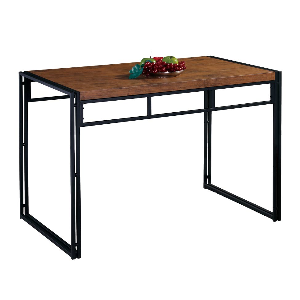 Conjunto de Mesa Wooden com 4 Bancos Preto e Amêndoa