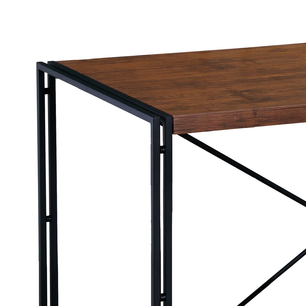 Conjunto de Mesa Wooden com 4 Cadeiras Preto e Amêndoa