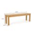 Conjunto de Mesa de Jantar com 1 Banco Macaúba Madeira Maciça Amêndoa e 2 Cadeiras Esmeralda Bege