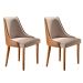 Conjunto de Mesa de Jantar com 1 Banco Macaúba Madeira Maciça Amêndoa e 2 Cadeiras Esmeralda Bege