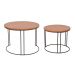 Conjunto de Mesas Laterais Eclipse Castanho e Preto Industrial
