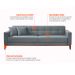 Conjunto de Sofá 2 e 3 Lugares Kivik Capitonê Cinza