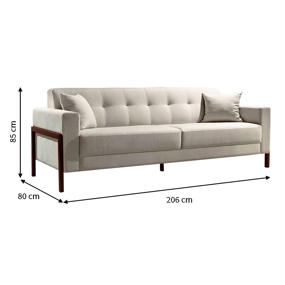 Conjunto de Sofá 2 e 3 Lugares Kivik Copenhague Algodão Bege