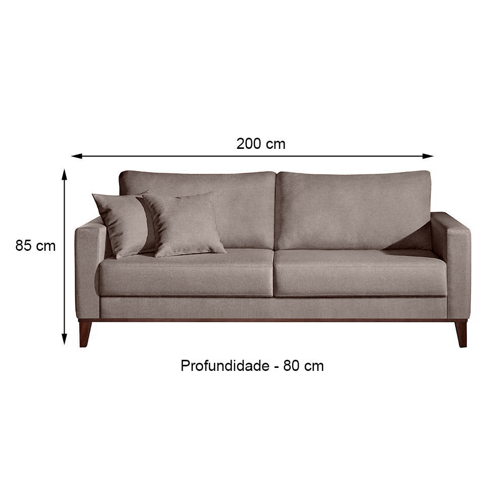 Conjunto de Sofá 2 e 3 Lugares Kivik Liso Caqui