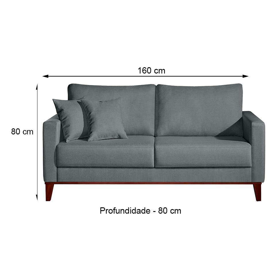 Conjunto de Sofá 2 e 3 Lugares Kivik Liso Cinza