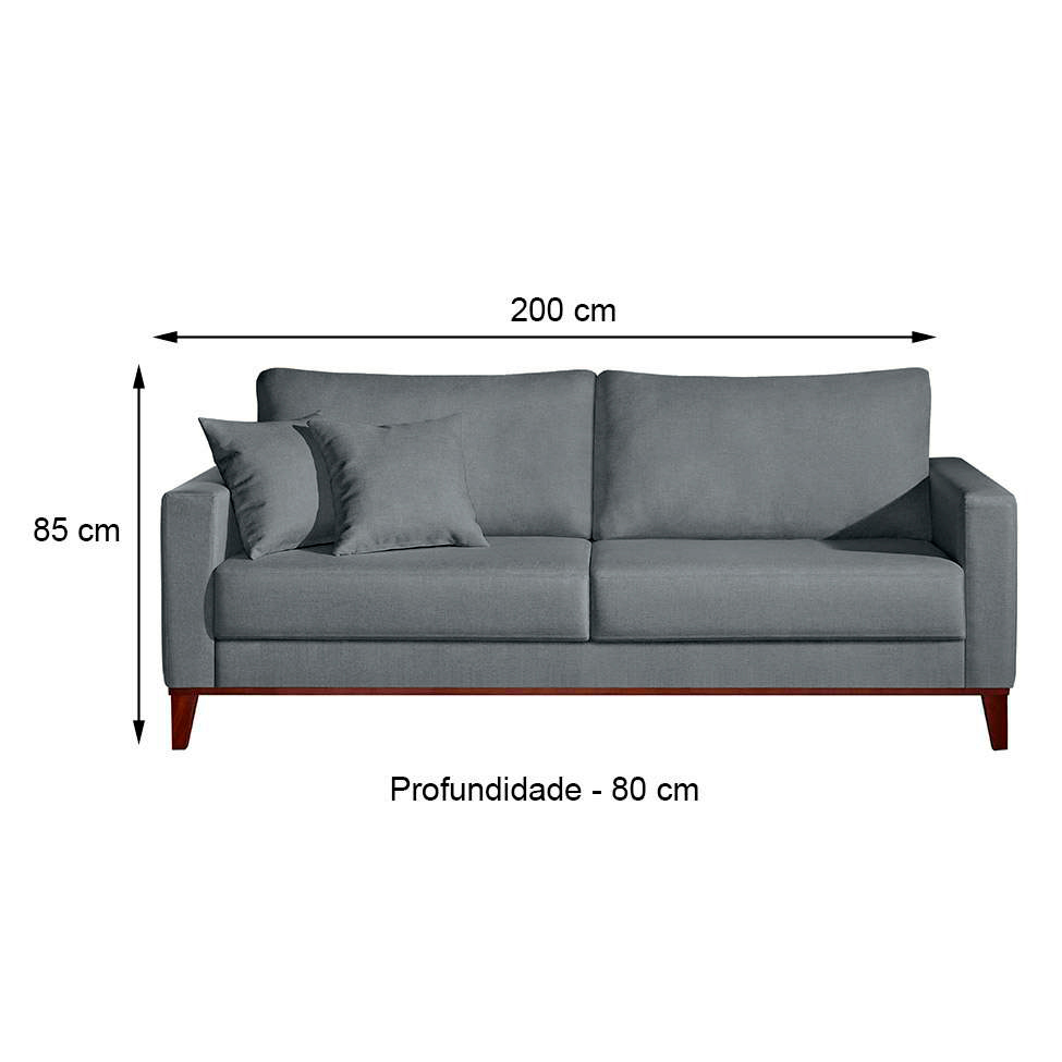Conjunto de Sofá 2 e 3 Lugares Kivik Liso Cinza