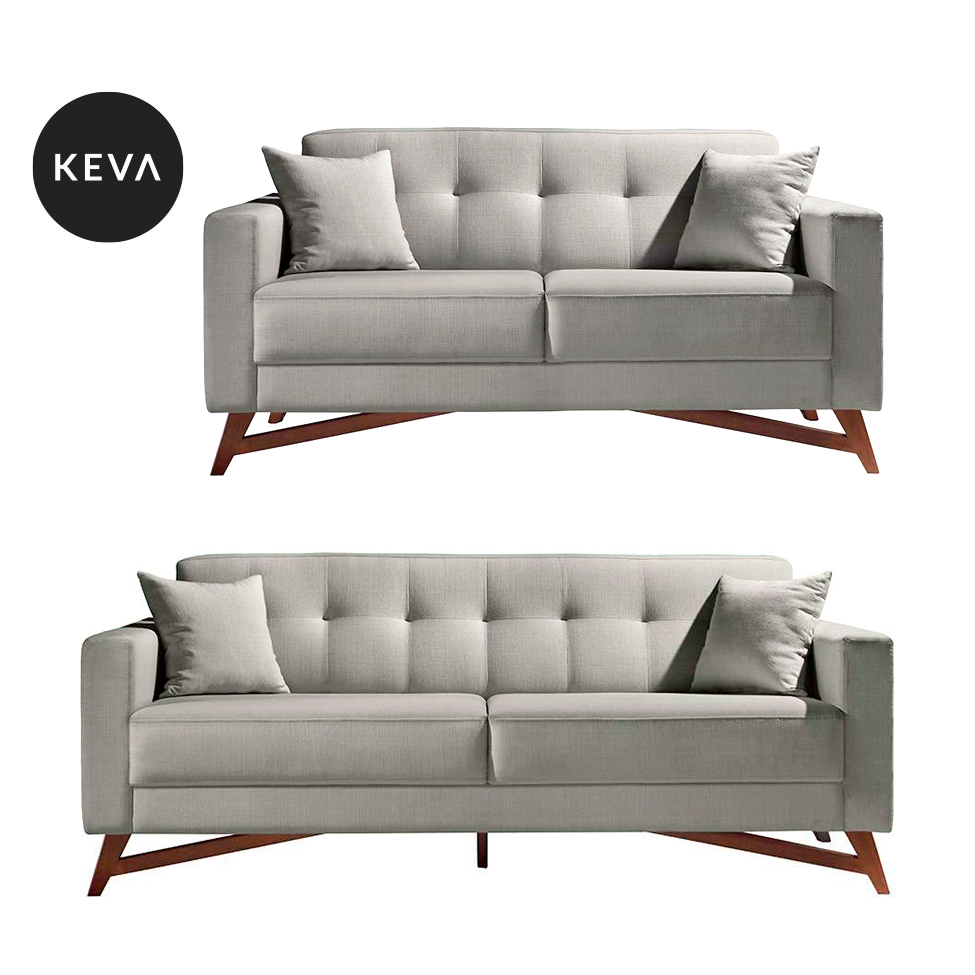 Conjunto de Sofá 2 e 3 Lugares Kivik Oslo Algodão Bege