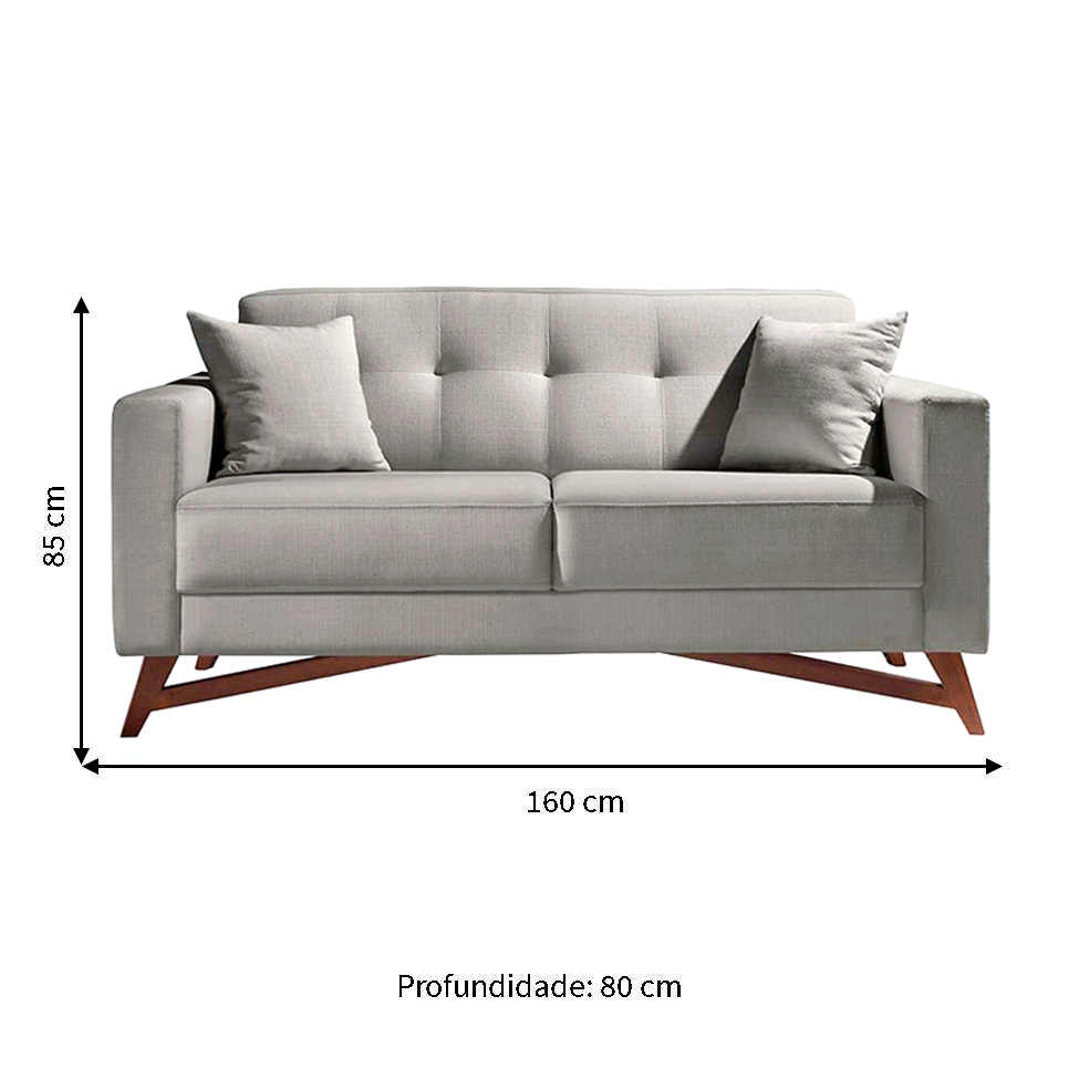 Conjunto de Sofá 2 e 3 Lugares Kivik Oslo Algodão Bege