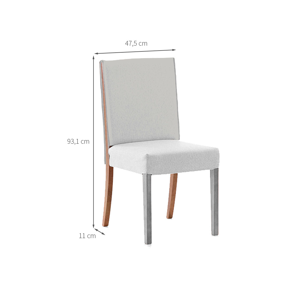 Encosto Debrum Iguatemi Madeira Maciça Avelã Bege