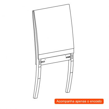 Encosto Debrum Iguatemi Madeira Maciça Avelã Linho Cinza