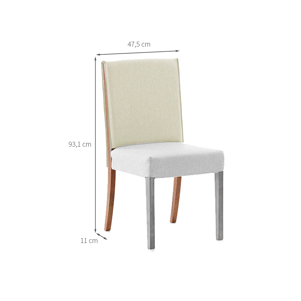 Encosto Debrum Iguatemi Madeira Maciça Avelã Linho Cru