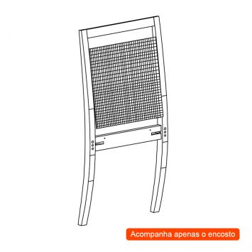 Encosto Fechado Palha Iguatemi Madeira Maciça Avelã