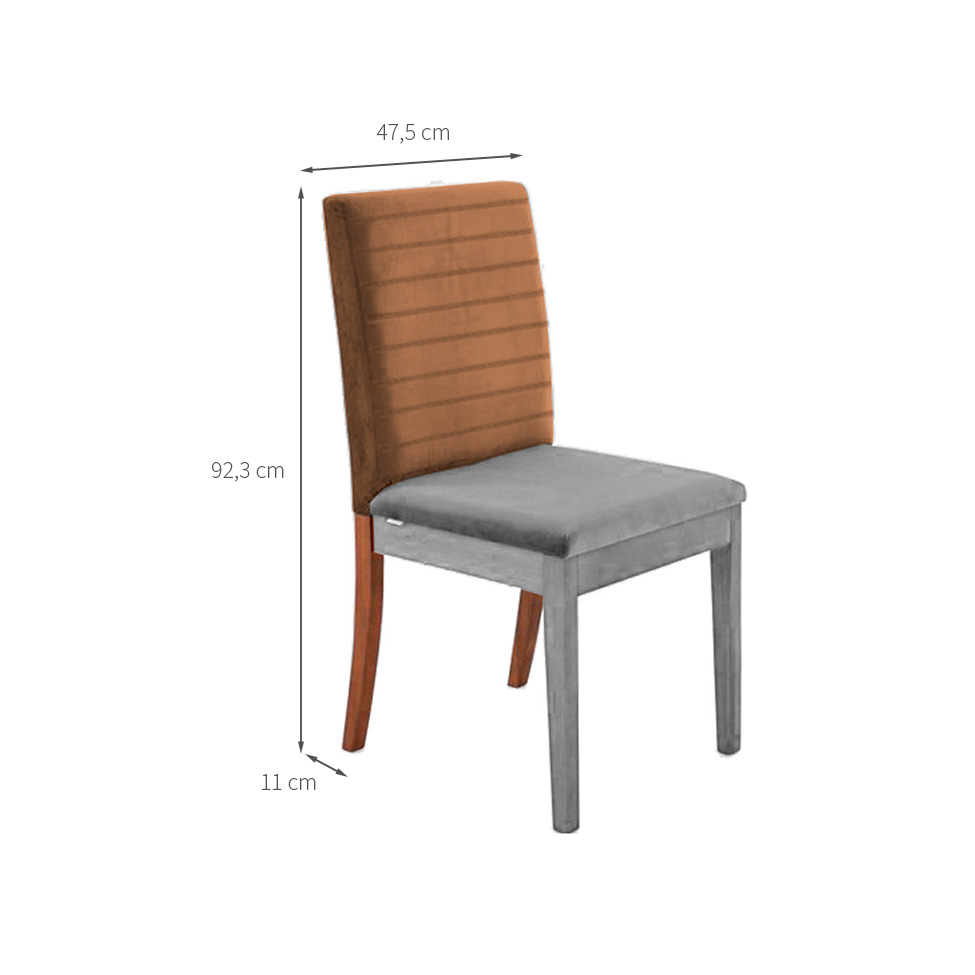 Encosto Matelassê Iguatemi Madeira Maciça Avelã Corino Caramelo