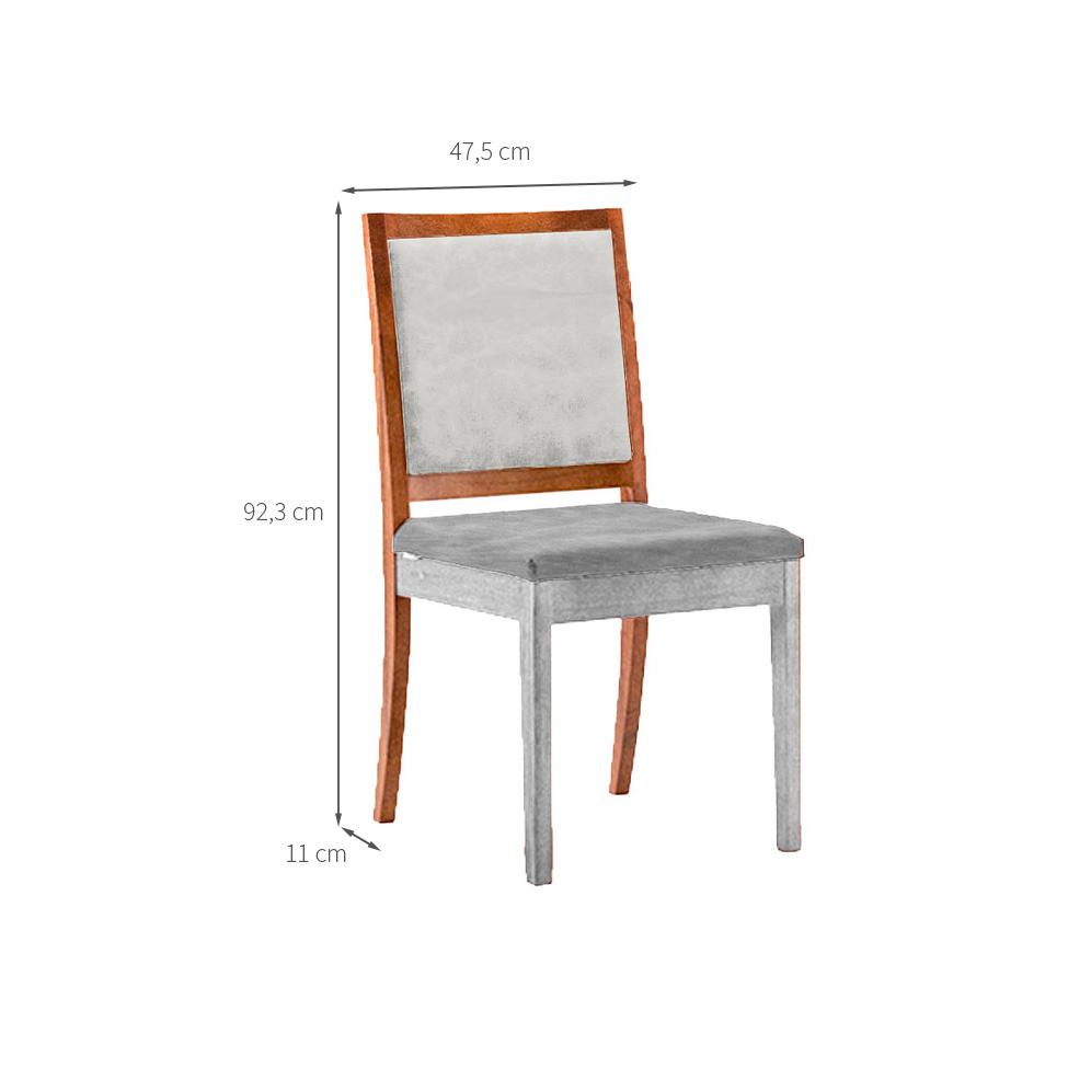 Encosto Moldura Iguatemi Madeira Maciça Avelã Bege