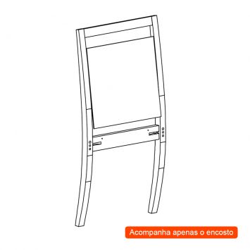 Encosto Moldura Iguatemi Madeira Maciça Avelã Corino Caramelo