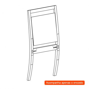 Encosto Moldura Iguatemi Madeira Maciça Avelã Linho Cru