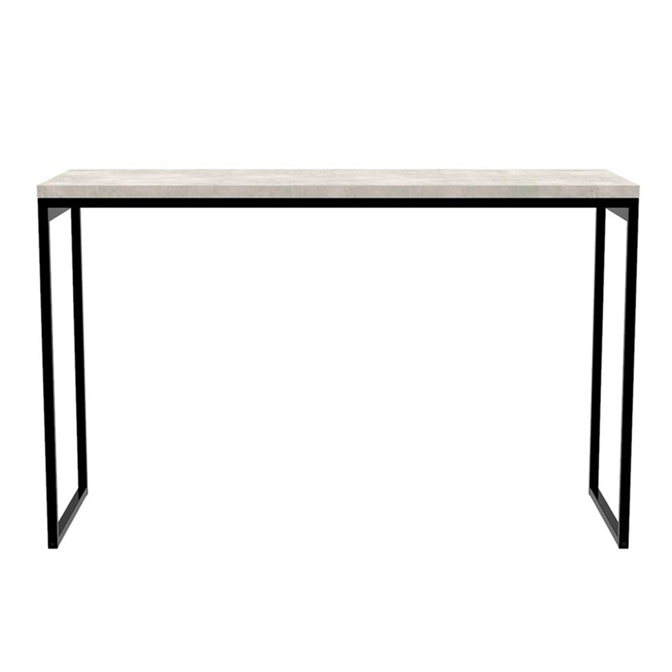 Escrivaninha Stanford Concreto e Preta 120 cm