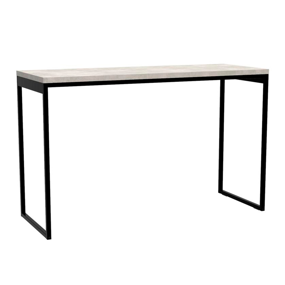 Escrivaninha Stanford Concreto e Preta 120 cm