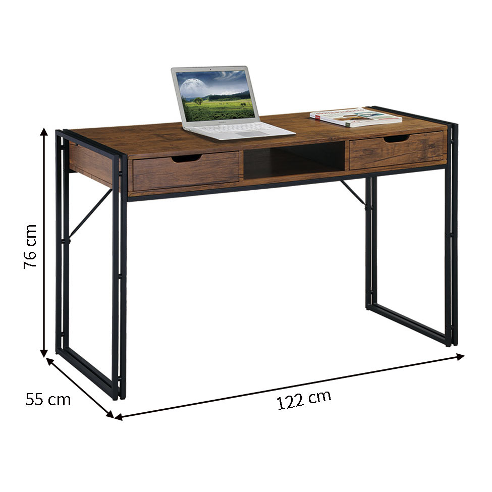 Escrivaninha Wooden Amêndoa e Preta