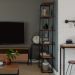 Estante Industrial Stanford Amêndoa e Preta 60 cm