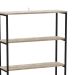 Estante Industrial Stanford Concreto e Preta 90 cm