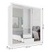 Guarda-Roupa Casal Luiza 3 Portas 2 Gavetas com 3 Espelhos Branco