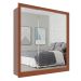 Guarda-Roupa Casal Luiza 3 Portas 2 Gavetas com 3 Espelhos Carvalho