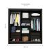 Guarda-Roupa Casal com Espelho Bahia 3 Portas 4 Gavetas Preto