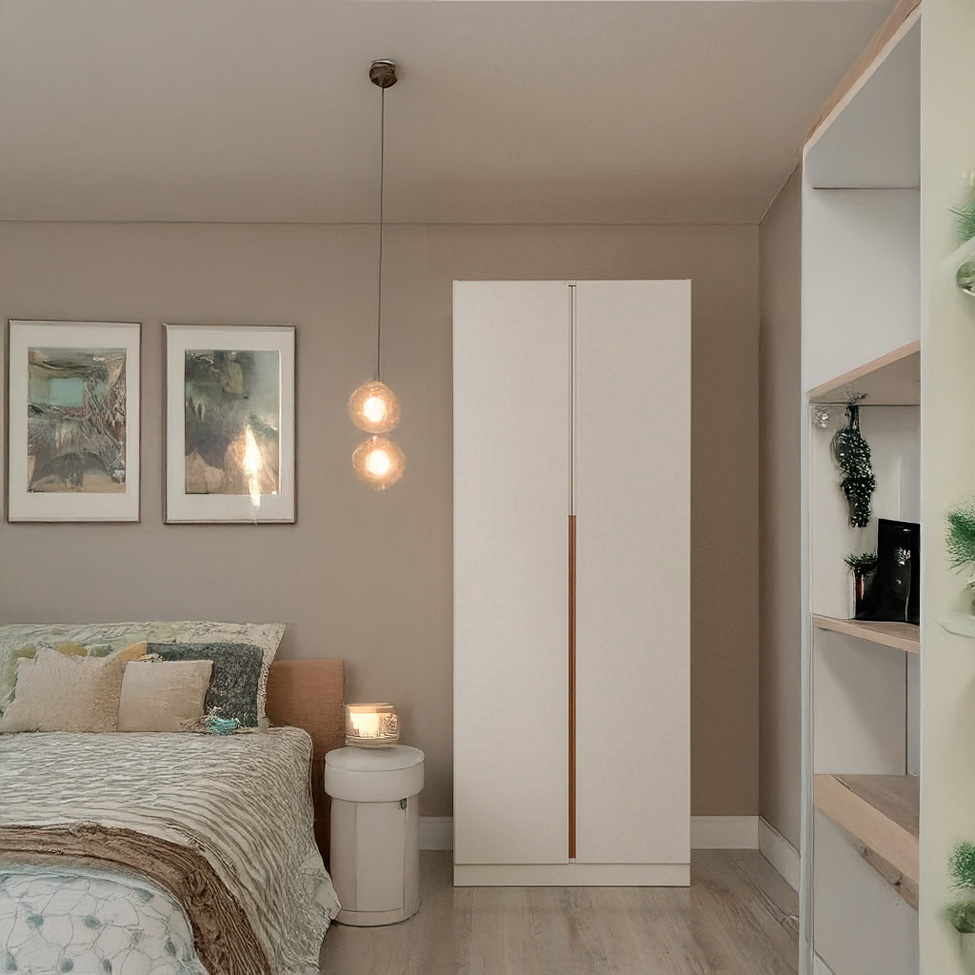 Guarda-Roupa Modulado New Tuyo 2 Cabideiros Branco 90 cm