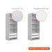 Guarda-Roupa Modulado New Tuyo 2 Gavetas e 4 Prateleiras Branco 90 cm