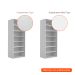 Guarda-Roupa Modulado New Tuyo 6 Prateleiras Branco 90 cm