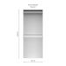 Guarda-Roupa Modulado Tuyo 2 Cabideiros Branco 90 cm