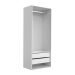 Guarda-Roupa Modulado Tuyo 2 GV e 1 Cabideiro Branco 90 cm
