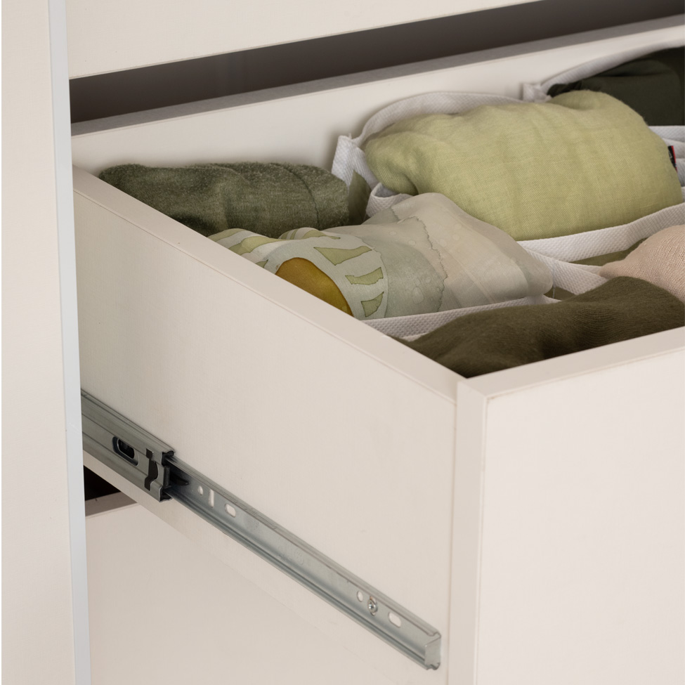 Guarda-Roupa Modulado Tuyo 2 GV e 4 Prateleiras Branco 90 cm