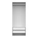 Guarda-Roupa Modulado Tuyo 2 Gavetas e 1 Cabideiro Branco 90 cm