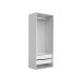 Guarda-Roupa Modulado Tuyo 2 Gavetas e 1 Cabideiro Branco 90 cm