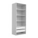 Guarda-Roupa Modulado Tuyo 2 Gavetas e 4 Prateleiras Branco 90 cm