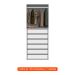 Guarda-Roupa Modulado Tuyo 6 GV e 1 Cabideiro Branco 90 cm