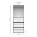 Guarda-Roupa Modulado Tuyo 6 GV e 1 Cabideiro Branco 90 cm