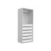 Guarda-Roupa Modulado Tuyo 6 GV e 1 Cabideiro Branco 90 cm